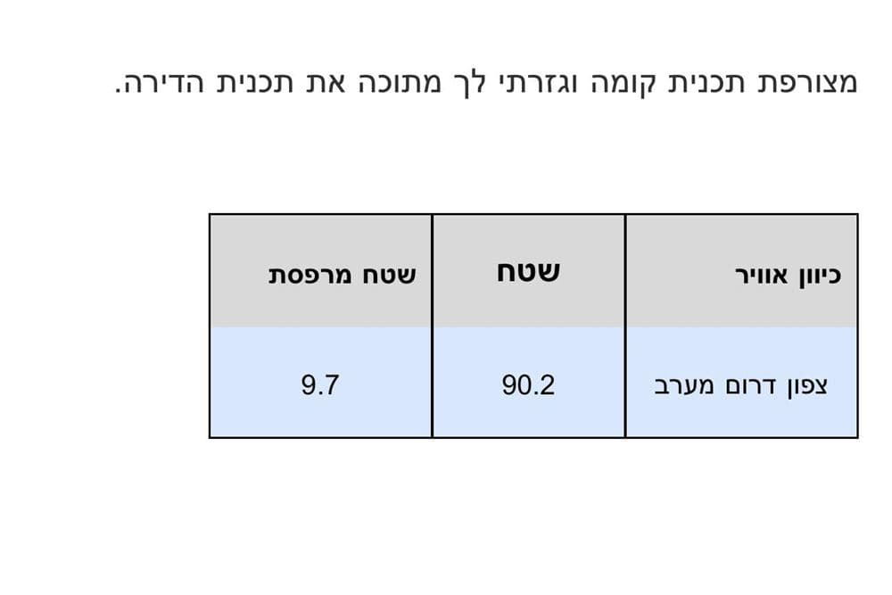 דירה בתהליך פינוי בינוי מתקדם!